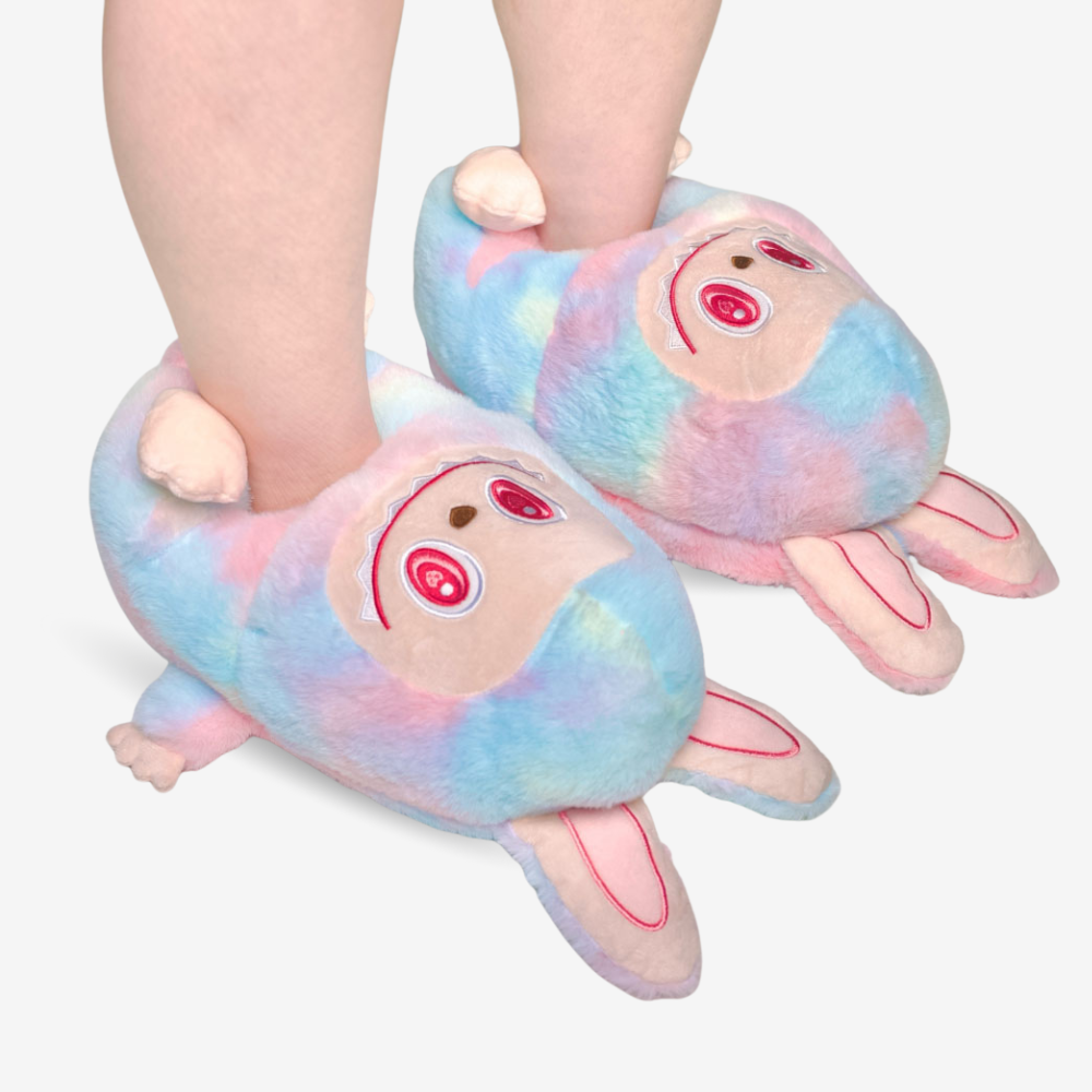 Labubu Fluffy Plush Slippers (One Size) - Pre-Order