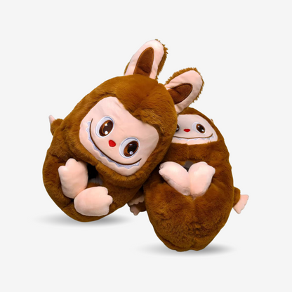 Labubu Fluffy Plush Slippers (One Size) - Pre-Order